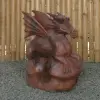 Product image 3 of the product “Dragon with leg lifted on the left made from suar wood, about 50cm Height ”